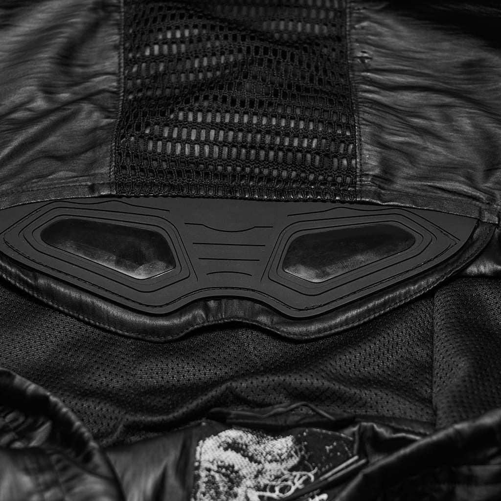 PUNK RAVE Men's Punk Minimalist Hooded Jacket