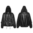 PUNK RAVE Men's Punk Minimalist Hooded Jacket