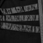 PUNK RAVE Men's Punk Multi-buckles Straps Faux Leather Jacket