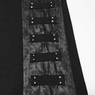 PUNK RAVE Men's Punk Pleated Faux Leather Straight Pants