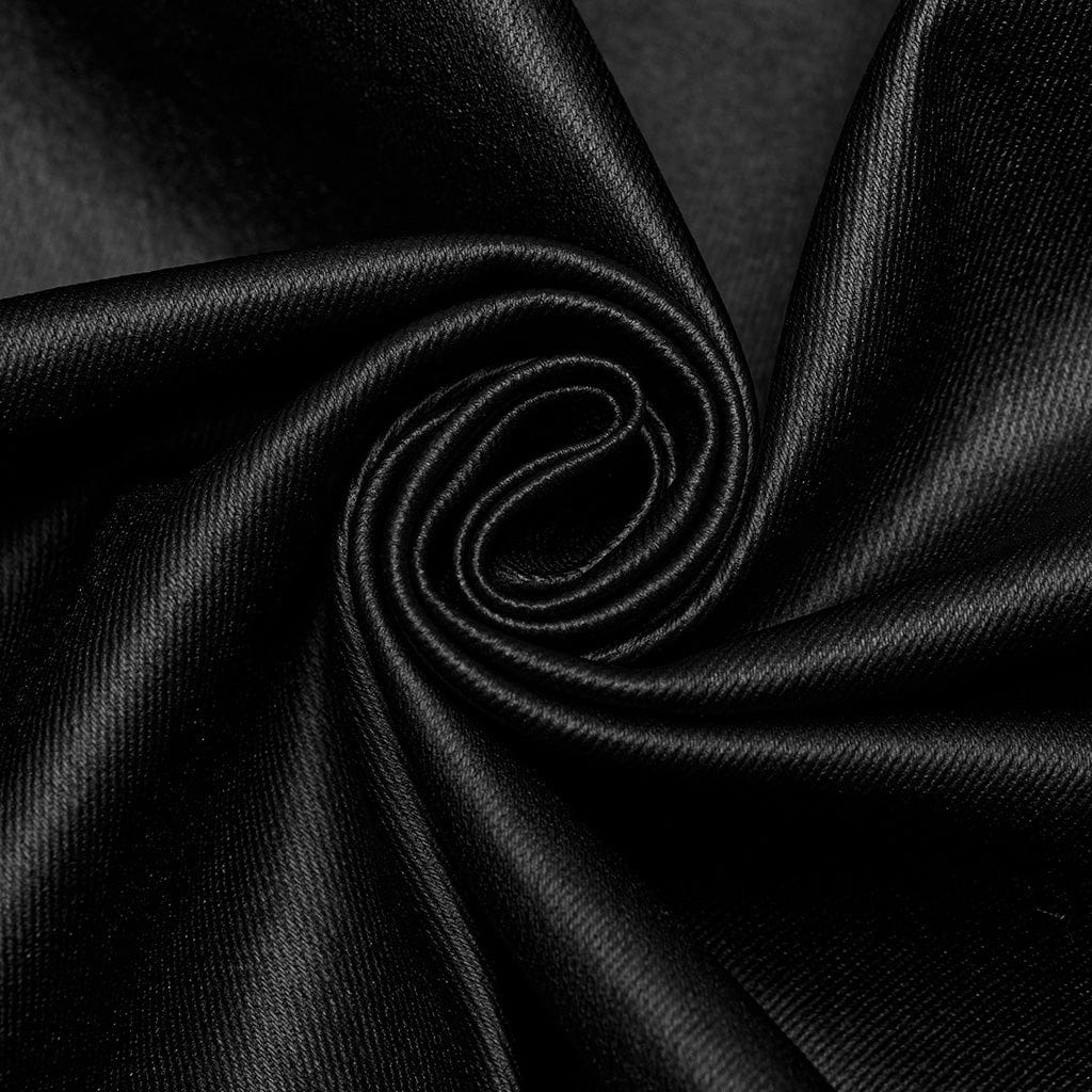PUNK RAVE Men's Punk Pleated Zipper Faux Leather Shirt