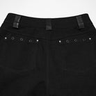 PUNK RAVE Men's Punk Rivet Eyelet Buckle Strap Straight Pants