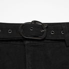 PUNK RAVE Men's Punk Rivets Mesh Splice Tattered Pants