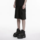 PUNK RAVE Men's Punk Rivets Minimalist Shorts