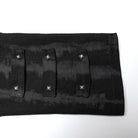 PUNK RAVE Men's Punk Rivets Strap Zip Coat