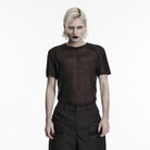 PUNK RAVE Men's Punk Sheer Shirt