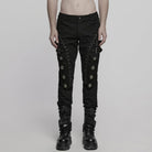 PUNK RAVE Men's Punk Skull Buckle Pants