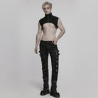 PUNK RAVE Men's Punk Skull Buckle Pants