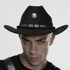PUNK RAVE Men's Punk Skull Eyelet Hat