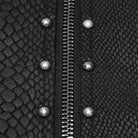 PUNK RAVE Men's Punk Snake Pattern Studded Turn-down Collar Long Sleeve Shirt