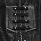 PUNK RAVE Men's Punk Snake Pattern Studded Turn-down Collar Long Sleeve Shirt
