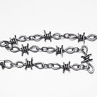 PUNK RAVE Men's Punk Spider Barbed Chain Keychain