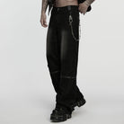 PUNK RAVE Men's Punk Spider Barbed Chain Keychain