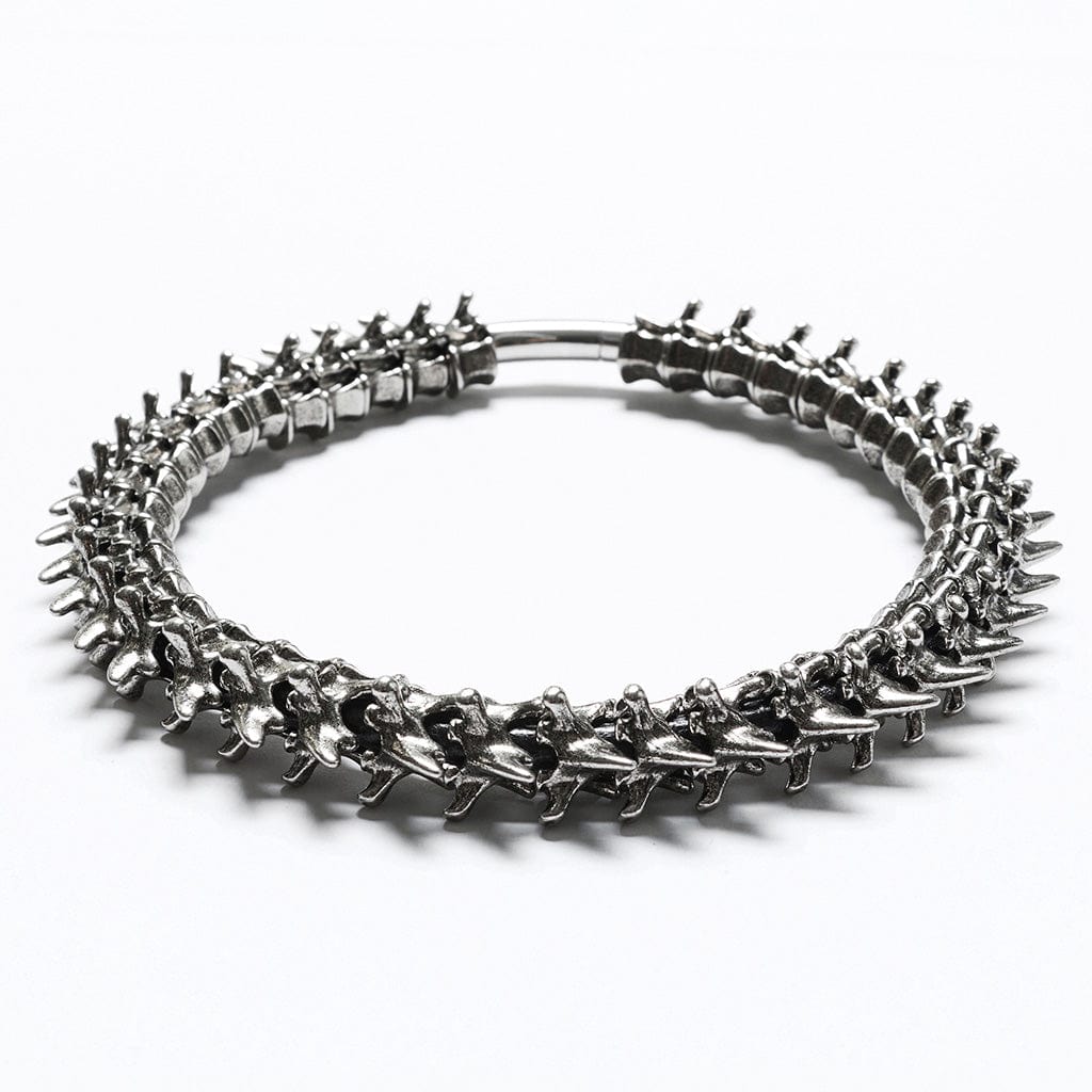 PUNK RAVE Men's Punk Spine Magnetic Buckle Choker