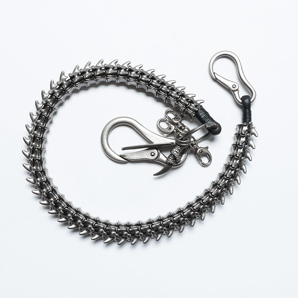 PUNK RAVE Men's Punk Spine Pendant Waist Chain