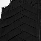 PUNK RAVE Men's Punk Stand Collar Cross Distressed Vest