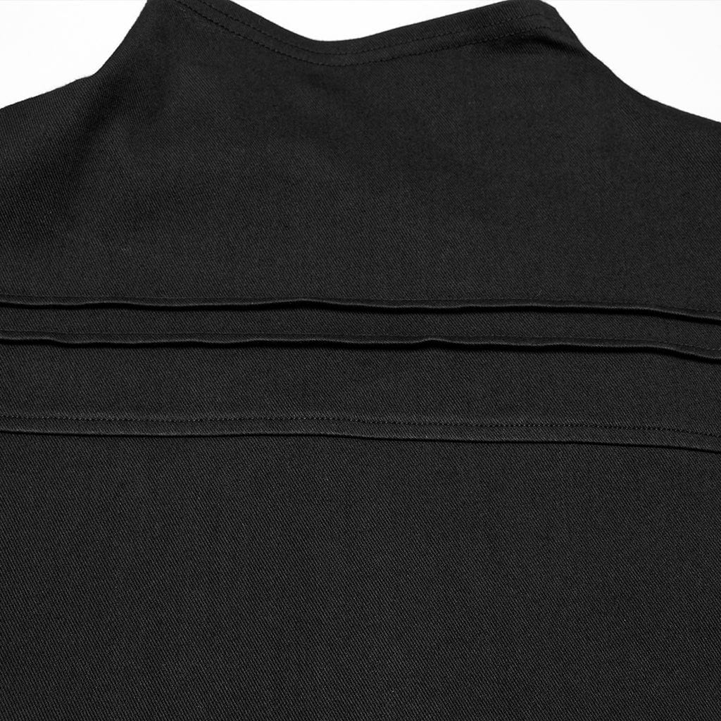 PUNK RAVE Men's Punk Stand Collar Zipper Shirt