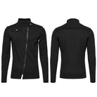 PUNK RAVE Men's Punk Stand Collar Zipper Shirt