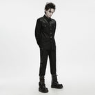 PUNK RAVE Men's Punk Striped Patchwork Pants