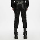 PUNK RAVE Men's Punk Striped Patchwork Pants
