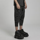 PUNK RAVE Men's Punk Stripes Baggy Pants