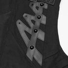 PUNK RAVE Men's Punk Studded Buckle Strap Pleated Vest