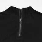 PUNK RAVE Men's Punk Studded Mock Neck Long Sleeve Top