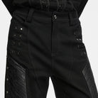 PUNK RAVE Men's Punk Studded Quilted Patchwork Pants