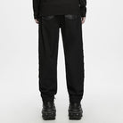 PUNK RAVE Men's Punk Studded Quilted Patchwork Pants