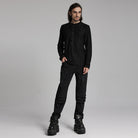 PUNK RAVE Men's Punk Triangle Buckle Shirt