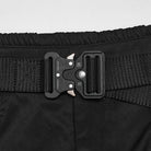 PUNK RAVE Men's Techwear Buckle Strap Zipper Wide Leg Pants