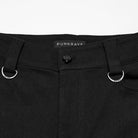PUNK RAVE Men's Techwear Mesh Splice Buckle Strap Trousers