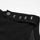 PUNK RAVE Men's Techwear Multi Pockets Studded Stand Collar Vest