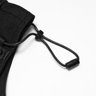 PUNK RAVE Men's Techwear Studded Drawstring Buckle Strap Short Vest