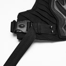 PUNK RAVE Men's Techwear Studded Drawstring Buckle Strap Short Vest