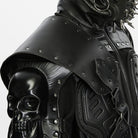 PUNK RAVE Men's Techwear Studded Skull Shoulder Harness Armor