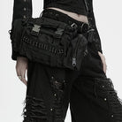 PUNK RAVE Unisex Cyberpunk Buckle Strap D-ring Waist Bag