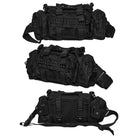 PUNK RAVE Unisex Cyberpunk Buckle Strap D-ring Waist Bag