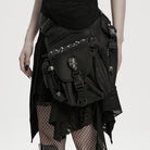 PUNK RAVE Unisex Punk Buckle Eyelets&Rivets Skull Waist-Leg Bag