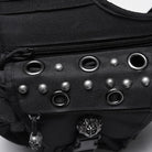 PUNK RAVE Unisex Punk Buckle Eyelets&Rivets Skull Waist-Leg Bag