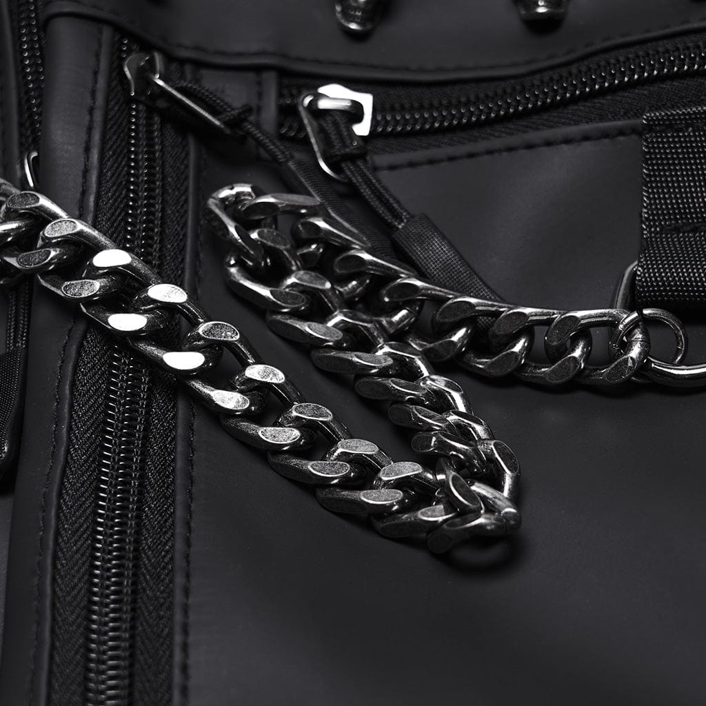PUNK RAVE Unisex Punk Skull Chain Waist-Leg Bag