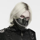 PUNK RAVE Unisex Punk Spiked Cutout Jaw Mask
