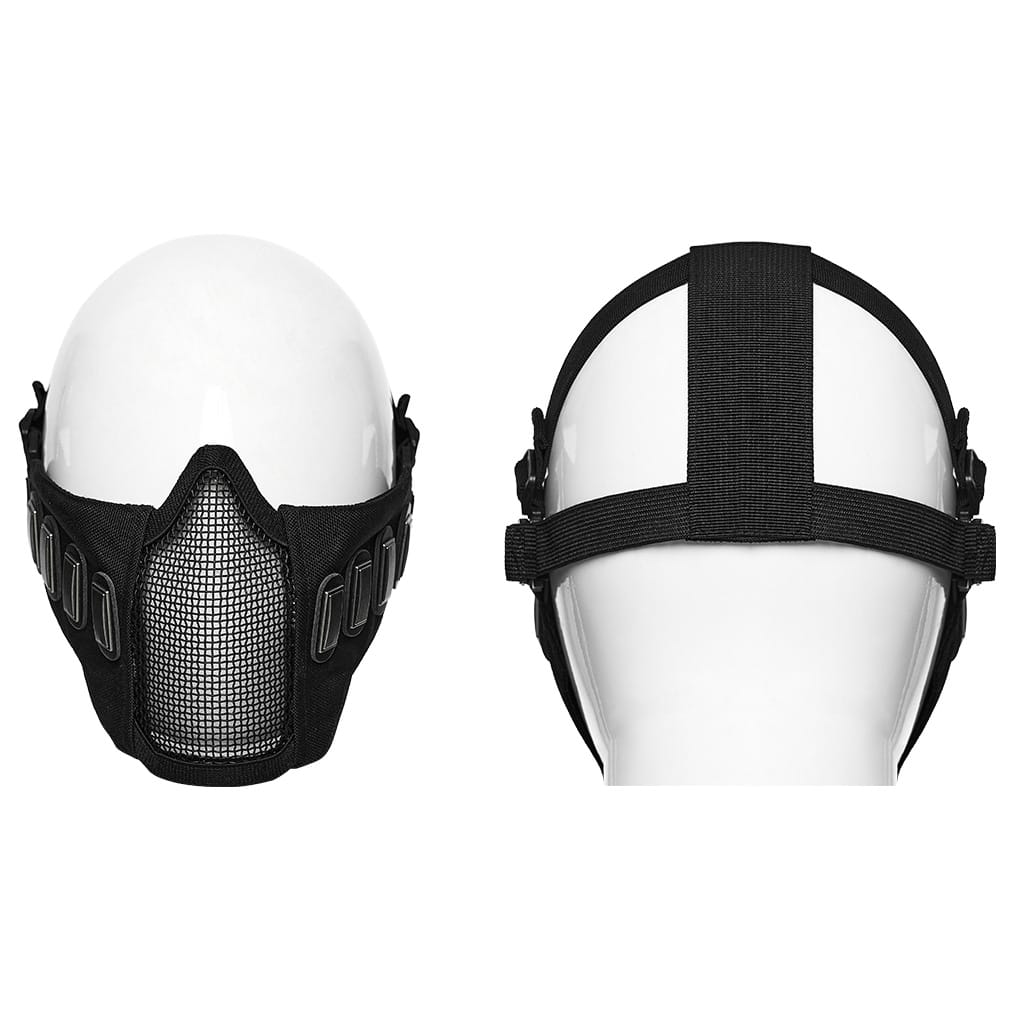 PUNK RAVE Unisex Punk Tactical Mesh Splice Mask