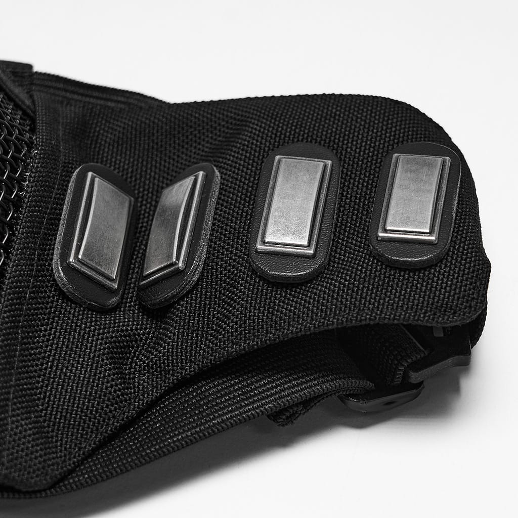 PUNK RAVE Unisex Punk Tactical Mesh Splice Mask