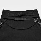 PUNK RAVE Women's Asymmetricle Stitched Embroidered Mesh T-shirts