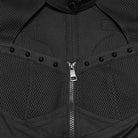 PUNK RAVE Women's Cyberpunk Cutout Studded Mechanical Tank Top Black