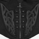 PUNK RAVE Women's Cyberpunk Embossed Rivets Zip Vest