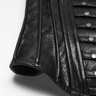 PUNK RAVE Women's Cyberpunk Lace-up Studded Zip Front Underbust Corset