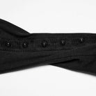 PUNK RAVE Women's Cyberpunk Rivets Fingerless Long Gloves Black