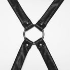 PUNK RAVE Women's Cyberpunk Stand Collar Buckle Strap Cropped Jacket